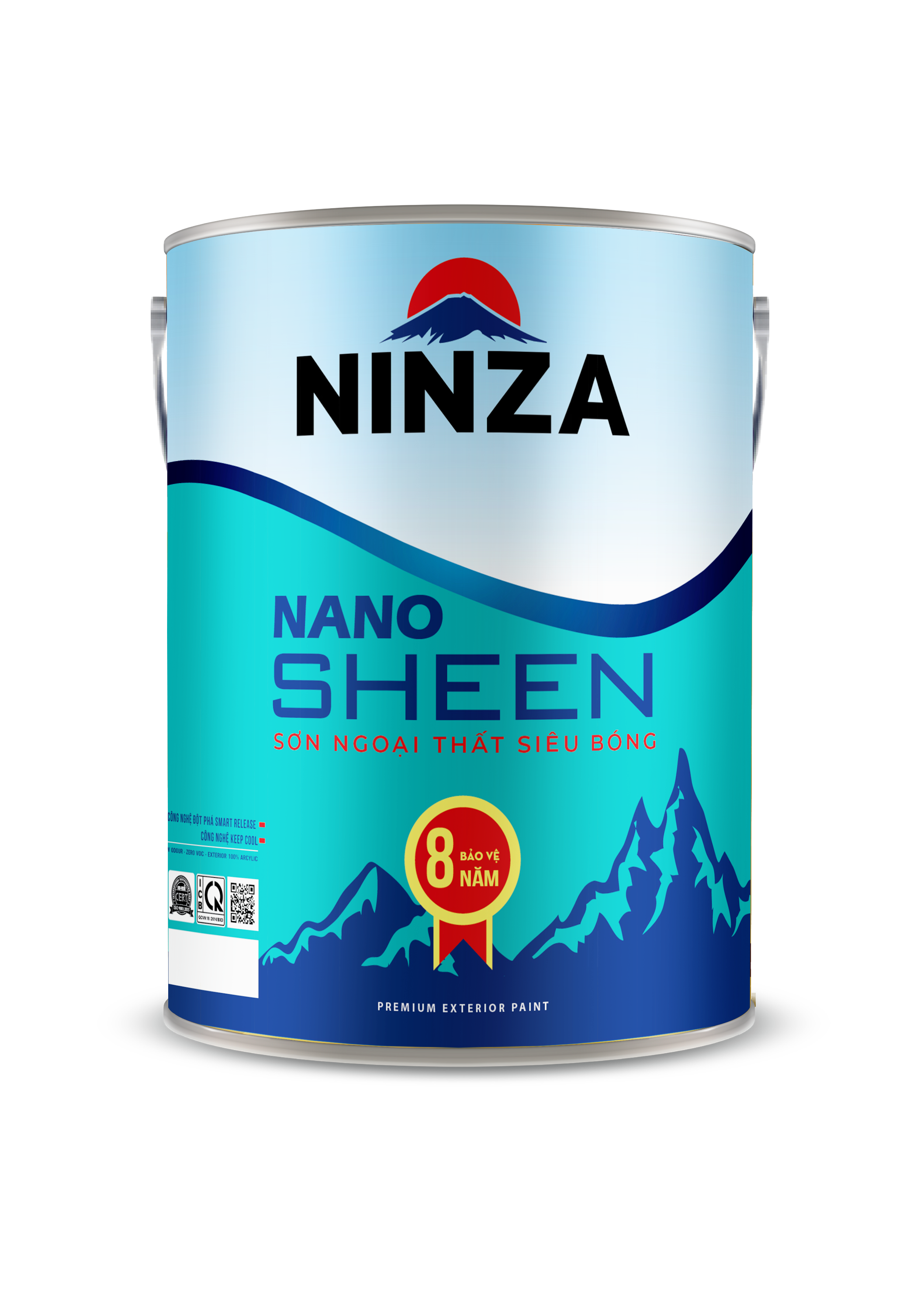 Sơn ngoại thất (Siêu Bóng, Chống bám bụi, Bảo vệ 8 năm) NANO - SHEEN