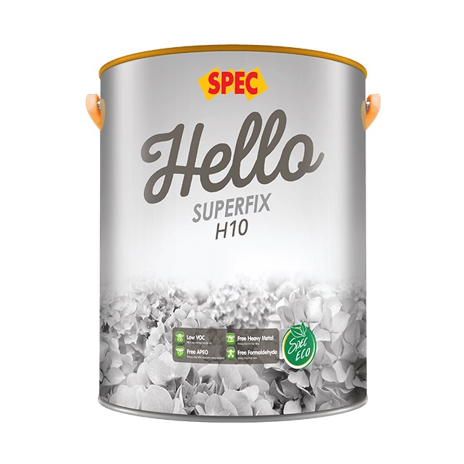 Sơn chống thấm Spec Hello Superfix H10 trực tiếp tường, chức năng đôi